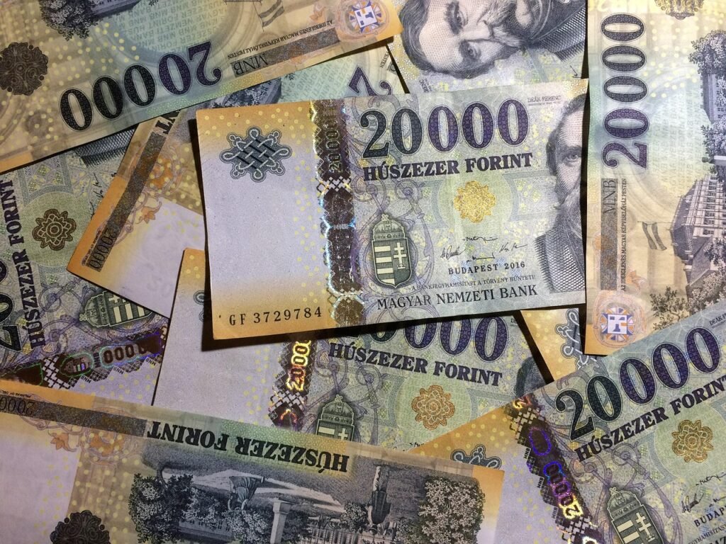 Készpénz bankjegyek formájában, pénzügyi megtakarítás illusztrációja