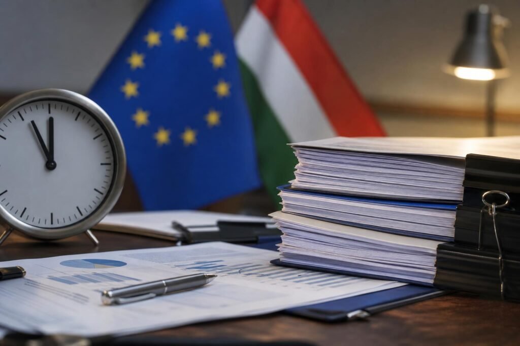 Uniós forrásokhoz kapcsolódó dokumentumok és éjfélhez közelítő óra