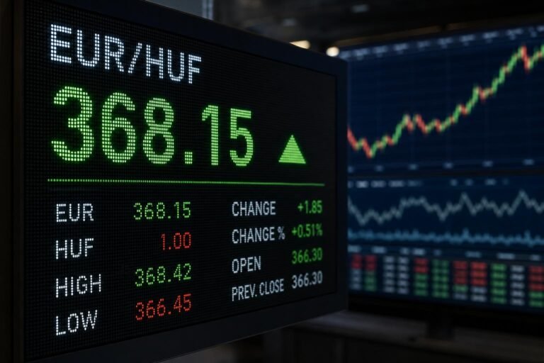 368 fölé került az euró árfolyama, új mélypontra gyengült a forint
