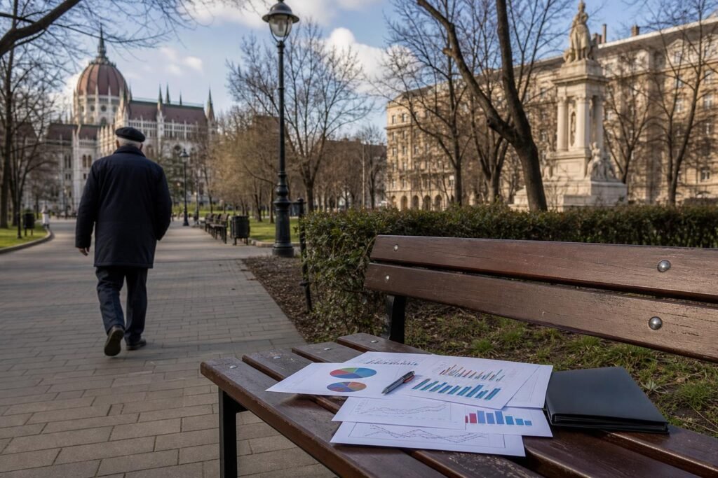 Idősebb ember sétál egy városi parkban az egészséges élettartamról szóló statisztikák illusztrációjaként