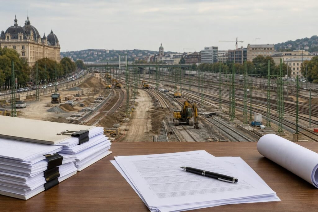 A Déli Körvasút építési területe és közbeszerzési dokumentumok